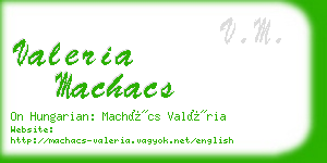 valeria machacs business card